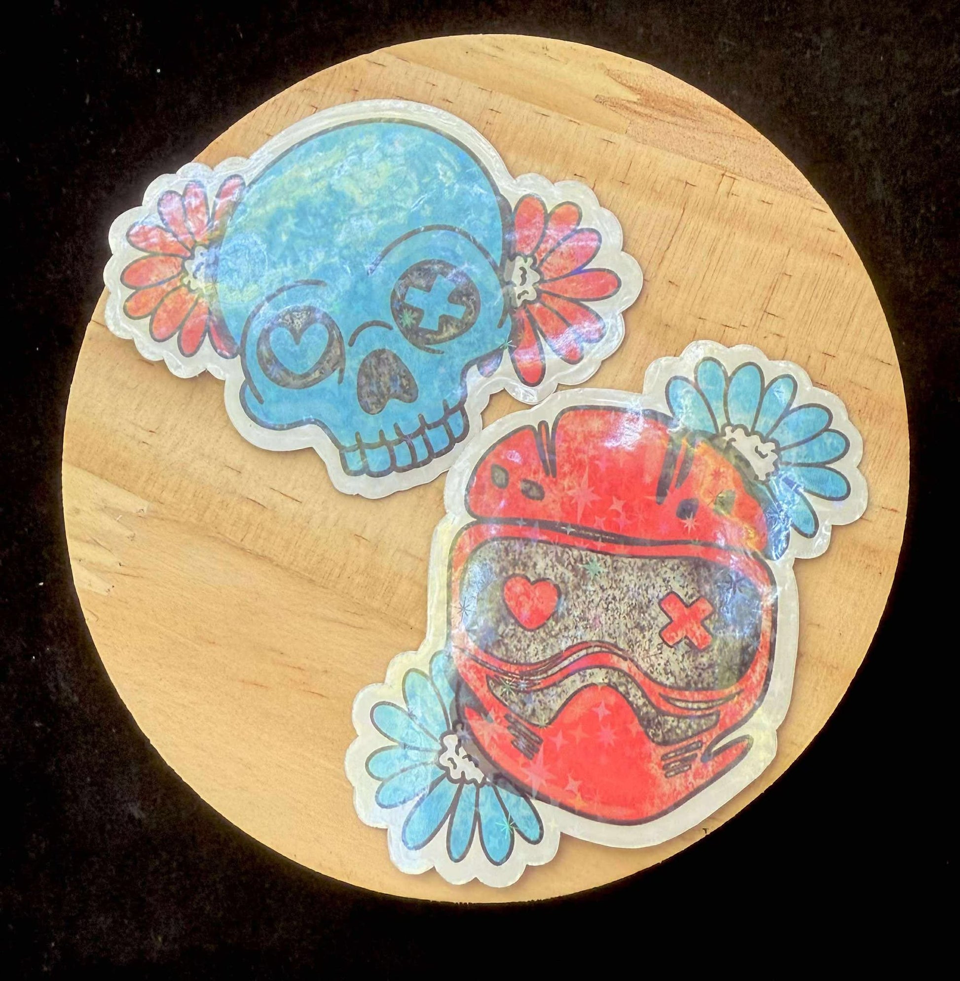 Lights Out Series Sticker Duo – Books 1 & 2 Character-Inspired Holographic Decals