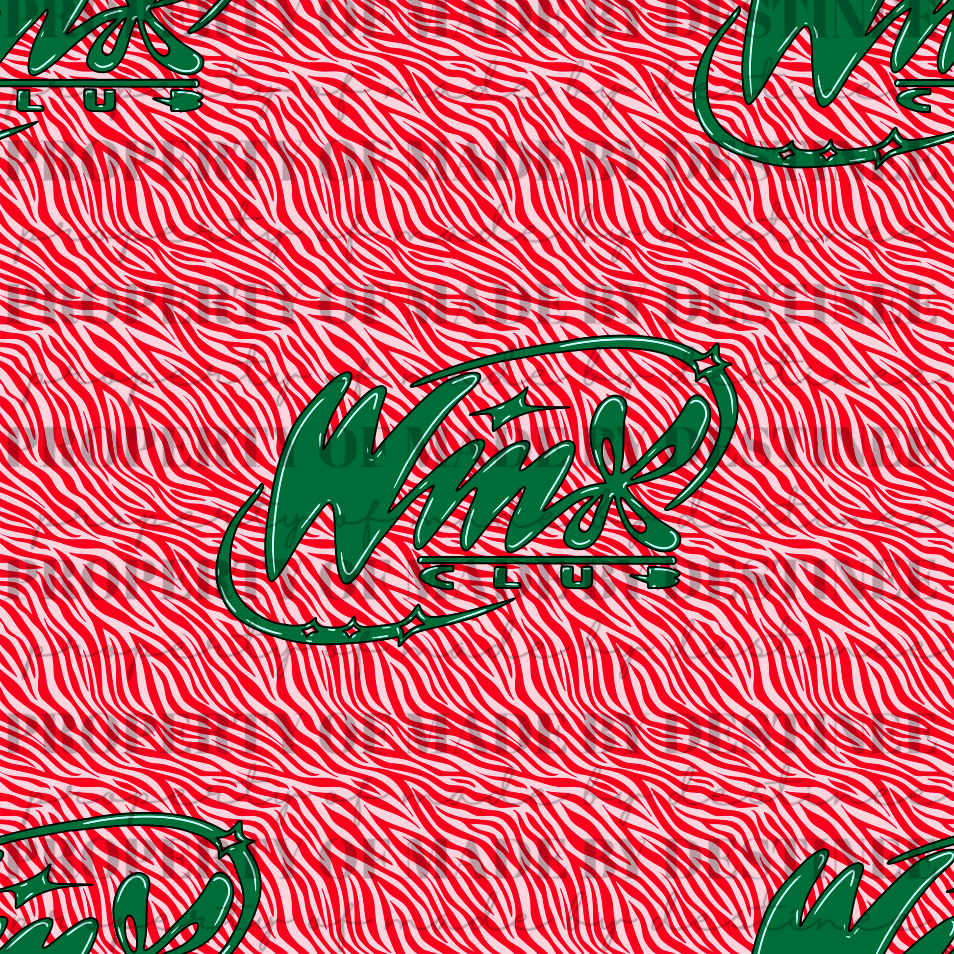 ✨ Winx Club Christmas Seamless Pattern Bundle | Retro Holiday PNG Backgrounds | Checkerboard, Animal Print & Grunge Variants