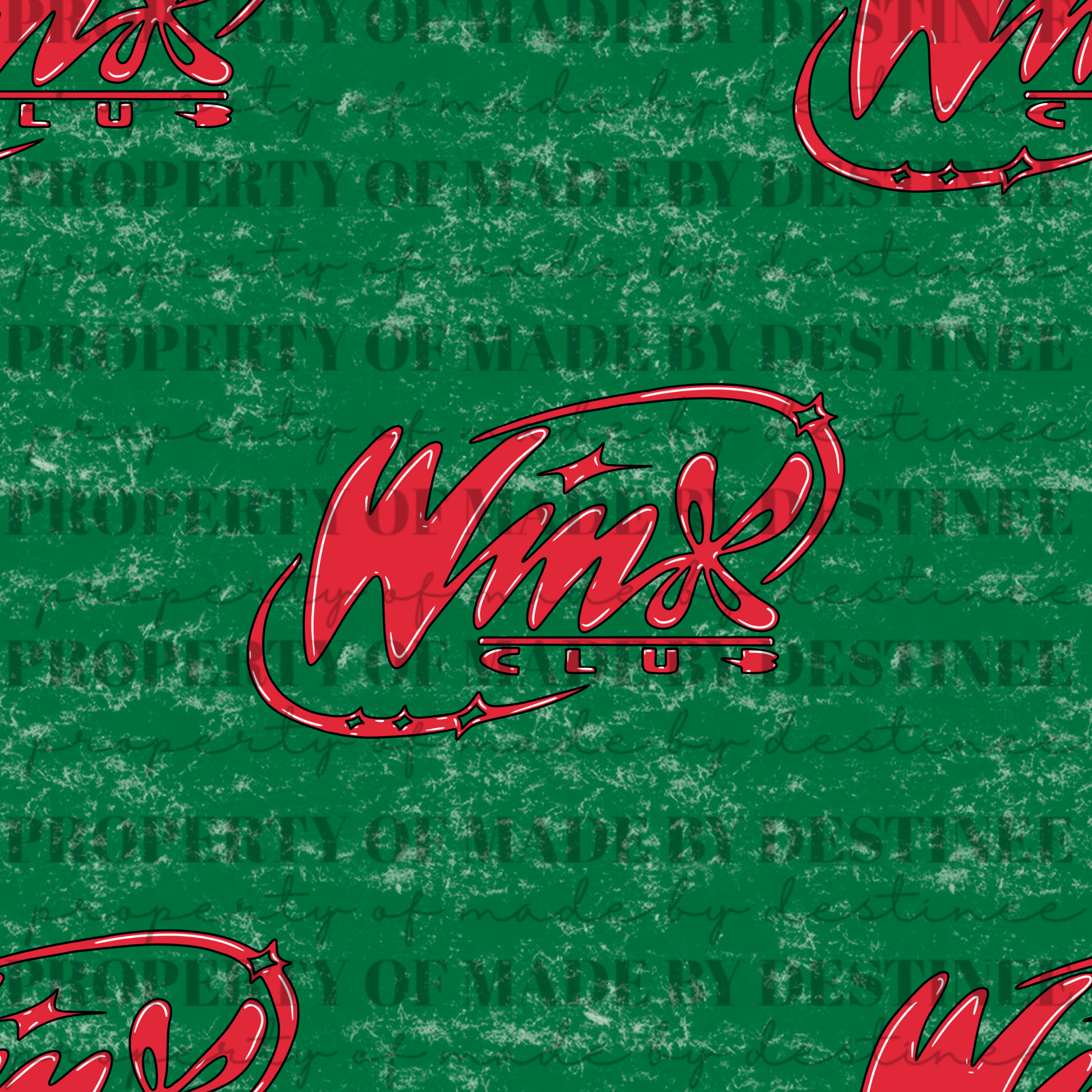 ✨ Winx Club Christmas Seamless Pattern Bundle | Retro Holiday PNG Backgrounds | Checkerboard, Animal Print & Grunge Variants