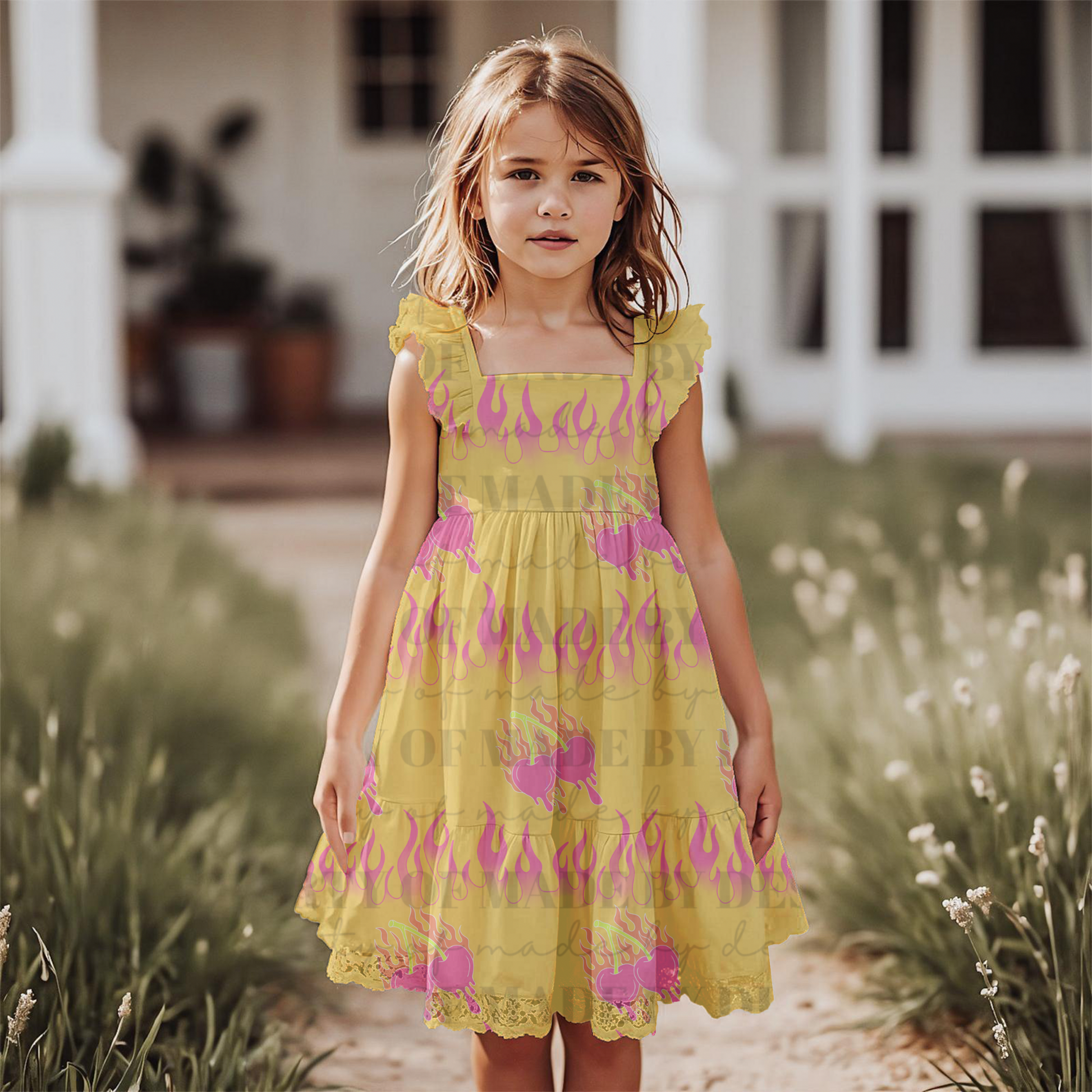 Flaming Heart Seamless PNG