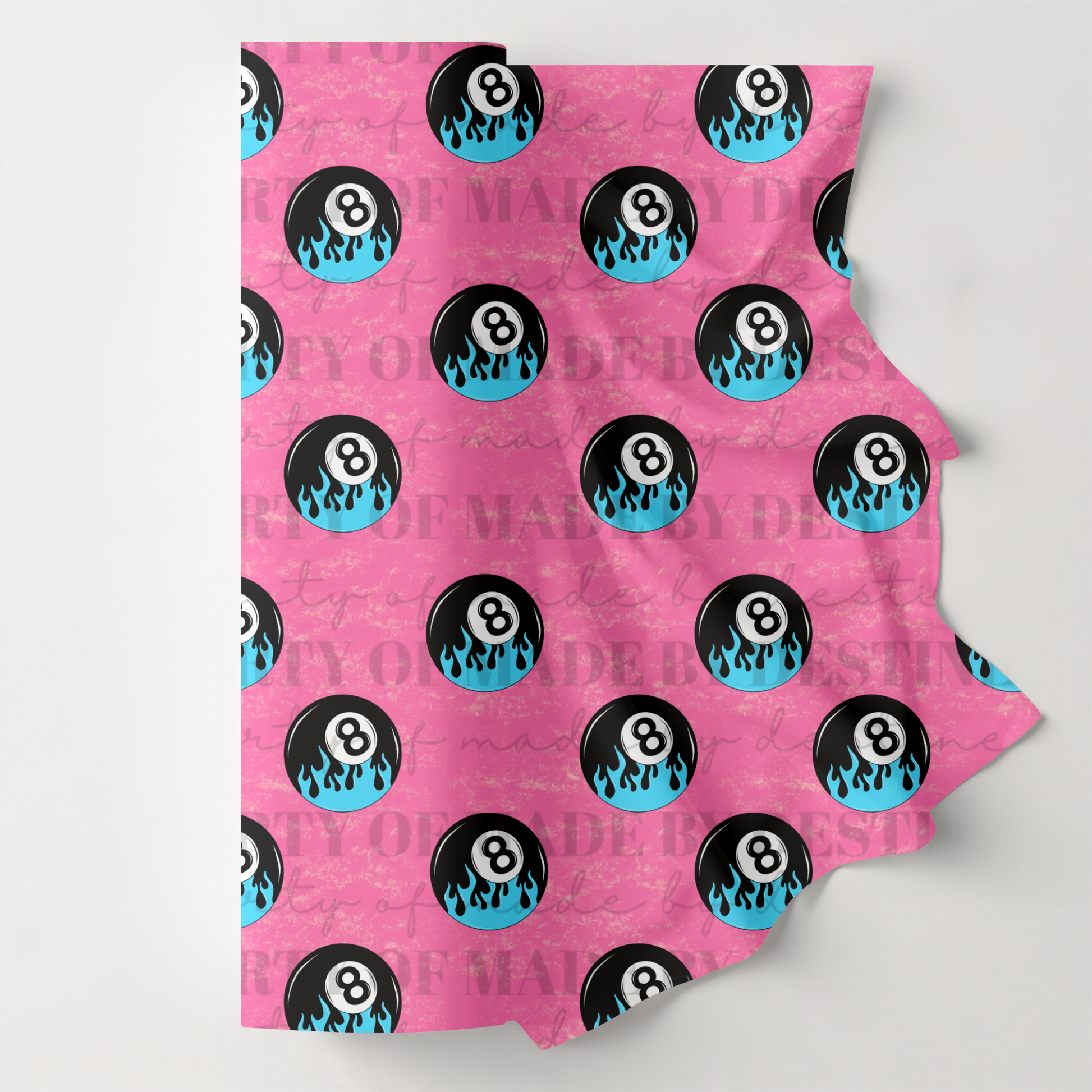 Blue Flame 8 Ball Seamless PNG