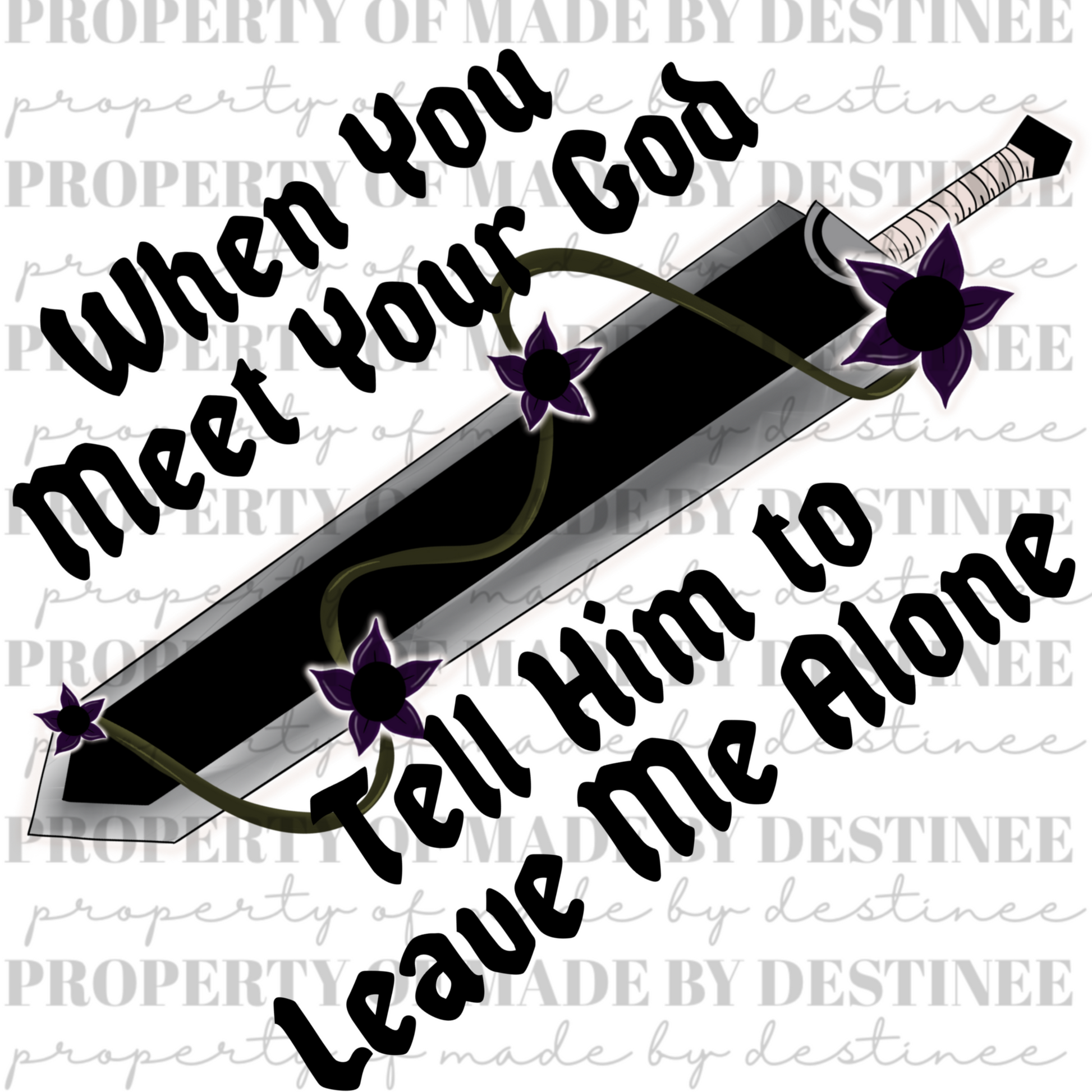 Dragonslayer Sword Quote PNG | Berserk-Inspired Belladonna Design