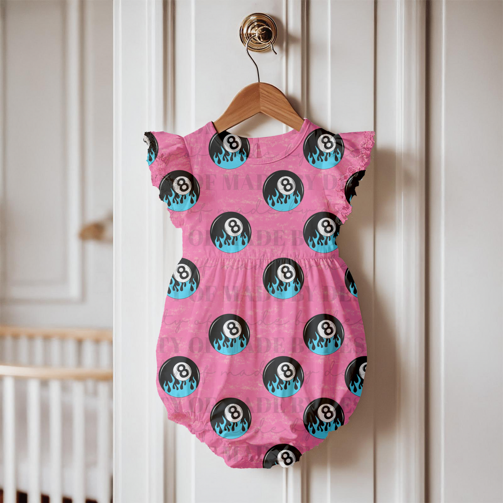 Blue Flame 8 Ball Seamless PNG